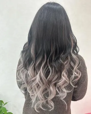 ロング カラー ハイトーン/韓国風 🤍Nacchi🐈のマツエク・マツパデザイン