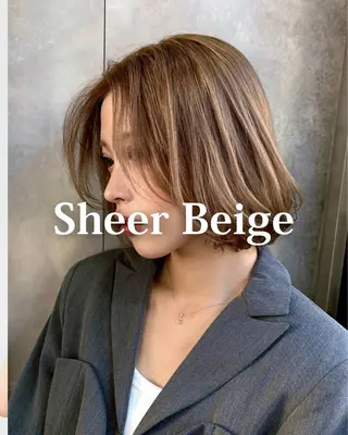 ショート カラー ハルキ/表参道/ ベージュ/暖色/特化のヘアスタイル