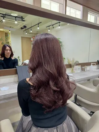 セミロング カラー パーマ 韓国ヘア/韓国風 パーマ/kazueのヘアスタイル