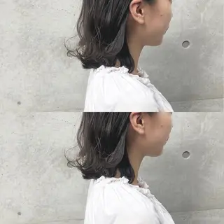 ミディアム カラー THE DAY所属・AKI HASHIMOTOのヘアスタイル