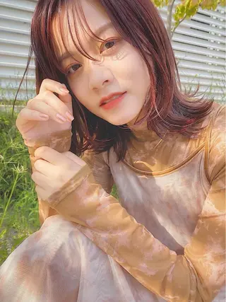 セミロング カラー umu.所属・plumu. ♡【プリュム】のヘアスタイル