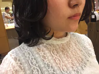 ミディアム パーマ 加藤 綾華のヘアスタイル