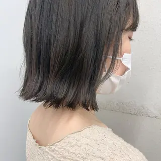 ミディアム カラー 透明感/オリーブ/ グレージュ/YUKAのヘアスタイル