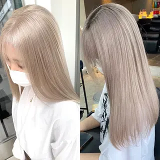 カラー シール、 ハネエクステのヘアスタイル
