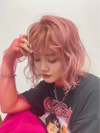 ミディアム カラー パーマ 海外レイヤー 🇺🇸/ヒナコのヘアスタイル