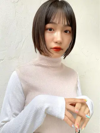 ショート 結べるレイヤーボブ くびれLady表参道のヘアスタイル