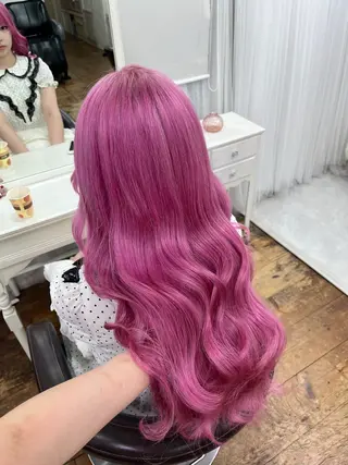 ロング カラー ハイトーン/アレンジ かなで⊹ ࣪ ˖⟡のヘアスタイル