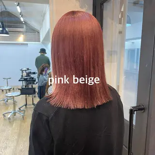 セミロング 暖色カラー推し/ トヤエリコのヘアスタイル