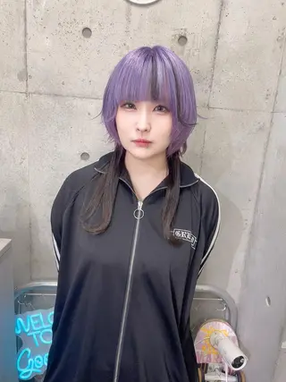 ロング カラー ホワイト&レイヤーカ ットエクステ長畠俊輔のヘアスタイル