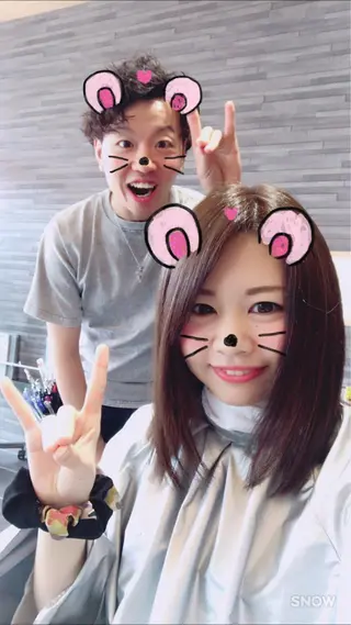 ミディアム ému エミュ　hair &spa所属・近藤 みゅうまのヘアスタイル