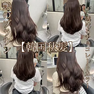 セミロング カラー ブリなしWカラー✨️ 髪質改善【タケル】のヘアスタイル