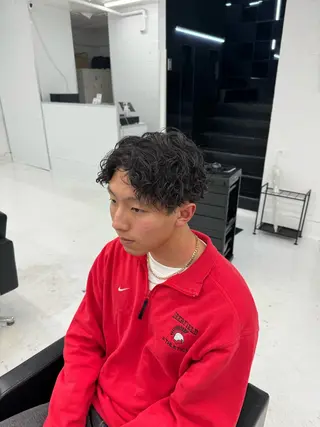 ショート パーマ メンズ 柏メンズカットパーマ NO.1タイチのヘアスタイル