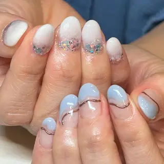 ショート カラー ネイル ネイルサロン リリーブランシュ所属・森 瑞紀のネイルデザイン