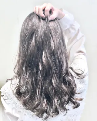 セミロング カラー パーマ ヘアアレンジ 【ツヤ髪美容師】 ツダケイスケのヘアスタイル