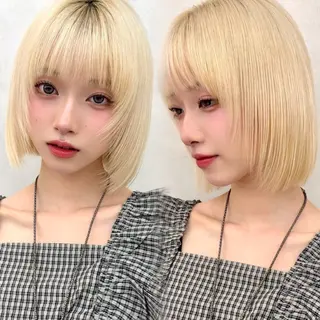 ショート カラー 韓国ヘア🇰🇷透明 感カラー/yui💞のヘアスタイル