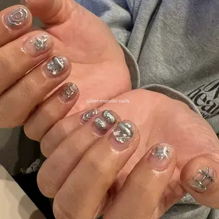 ネイル amuse 手書きニュアンスのネイルデザイン