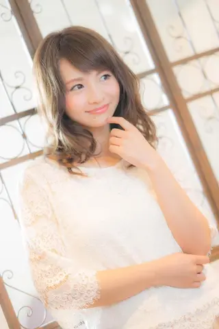 カラー パーマ セミロング 木村 昇のヘアスタイル