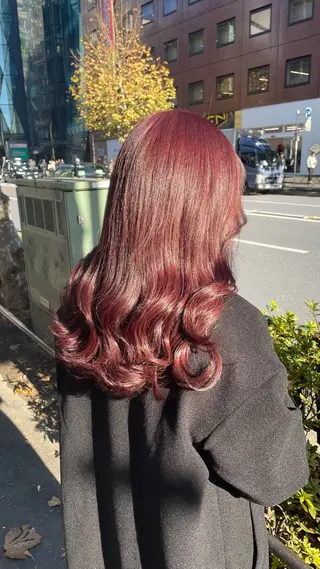 ロング カラー 中韓レイヤー/ ブラウン🤎はやとのヘアスタイル