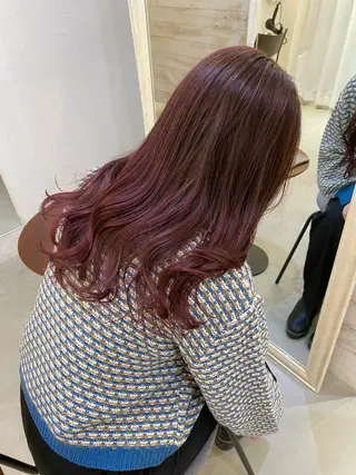 ロング ブリーチなしカラー ダブルカラーエクステのヘアスタイル