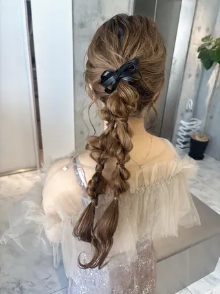 ミディアム rina／ベージュ ワンホン/韓国ヘアのヘアスタイル