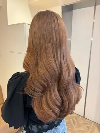 ロング カラー ミルクティ/ピンク/ レイヤー/yuriaのヘアスタイル