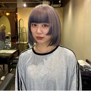 ミディアム 心斎橋ハイトーン/ カノンのヘアスタイル