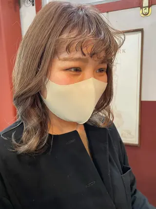 ミディアム パーソナルカラー 藤本夢のヘアスタイル