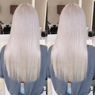 ロング カラー オフホワイトアンドなんば所属・福西 洋斗のヘアスタイル