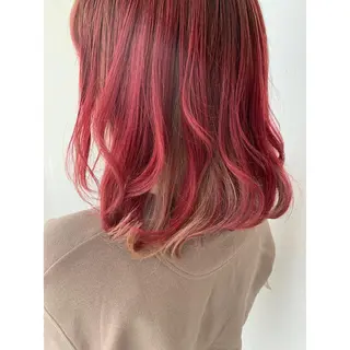 ミディアム カラー fio マナミのヘアスタイル