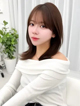 ミディアム カラー ヘアアレンジ 顔周り&ミディアム 特化/池袋/kokiのヘアスタイル