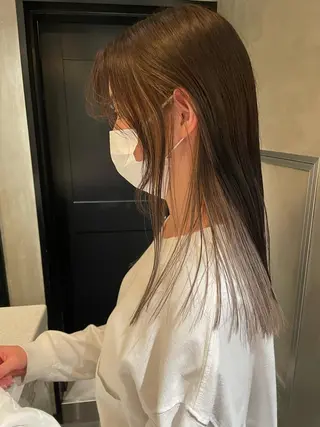 セミロング カラー classic 新横浜所属・大人girly🛋️ 🤍yukakoのヘアスタイル