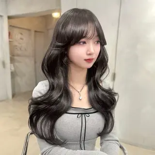 ロング カラー モテ韓国ヘア/ レイヤー🤍RIKAのヘアスタイル