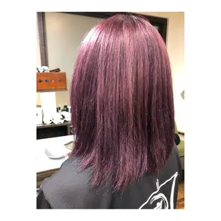 ミディアム カラー 國次 夕貴のヘアスタイル