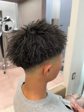 ショート パーマ ヘアアレンジ メンズ キッズ 【メンズパーマ特化】 壱岐祥一朗のヘアスタイル