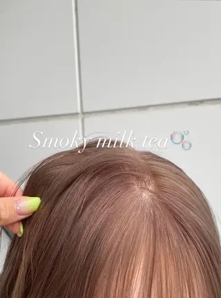 ミディアム 銀座/前髪顔まわり/ 透明感カラー/danのヘアスタイル