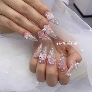 ミディアム HANA 長さだしのネイルデザイン