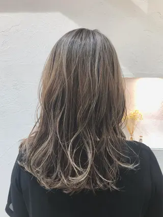 セミロング カラー 🍀褒められヘア🍀 松尾舜のヘアスタイル