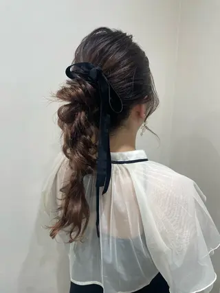 ヘアアレンジ 韓国風パーマ/ヘア セット/店長みづきのヘアスタイル