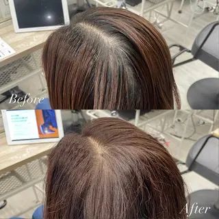 カラー ななみ.⋆𝜗𝜚 艶カラー/まつパのヘアスタイル