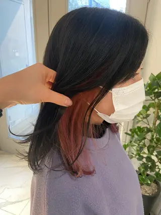 ミディアム カラー カジュアルを女っぽく 𝗮𝘆𝗮𝗰𝗼のヘアスタイル