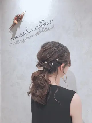 セミロング ヘアアレンジ Takagi Nanamiのヘアスタイル