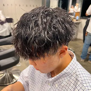ショート カラー パーマ ヘアアレンジ メンズ キッズ 🔷横浜1のパーマ 職人🔷将太郎のヘアスタイル