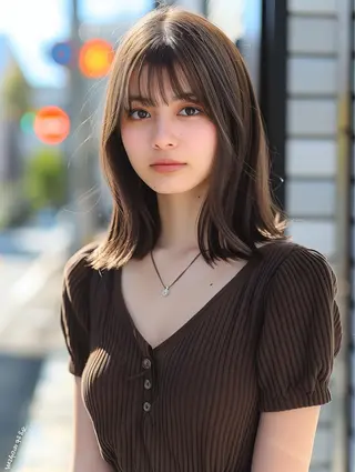 ミディアム カラー ✨シルクストレート✨ 美髪髪質改善Yukiのヘアスタイル