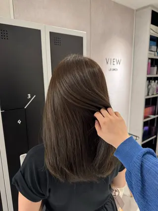 カラー 🩵ワンカラー／ 銀座／mayu🩵のヘアスタイル