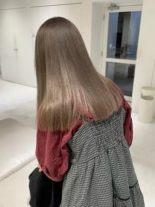 セミロング カラー loely 💞miyuのヘアスタイル