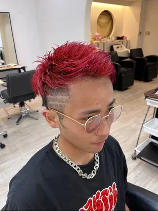 ショート カラー メンズ Utata literie所属・嵯峨 大地/パーマ/ ハード系/特殊系のヘアスタイル