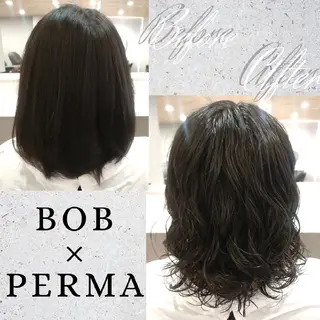 ミディアム パーマ GR 髪質改善トリートメント×ヘッドスパ【ジーアール】所属・🌺中村🌺毎日楽し くなる髪をご提案✨のヘアスタイル