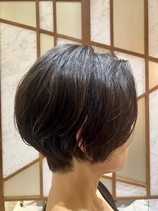 ショート 脱白髪染め/大人ハイ ライト/田中佑季のヘアスタイル