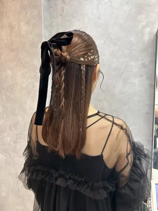 ロング ヘアアレンジ _WHITE 天神店 YUMEKA🐻のヘアスタイル