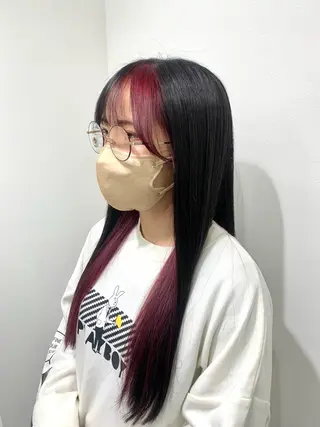 ロング カラー レイヤー ハイトーン 暖色⭐︎KANAKOのヘアスタイル